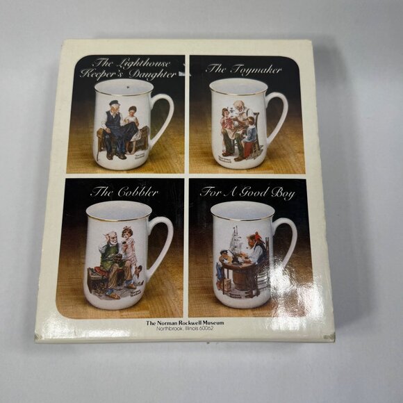 Norman Rockwell Museum Collection 4-Piece Mug Set Featuring Timeless Scenes - Picture 7 of 16